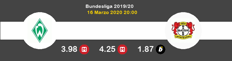 Werder Bremen Bayer Leverkusen Pronostico 16/03/2020 1