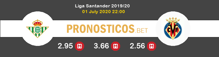 Real Betis Villarreal Pronostico 01/07/2020 1