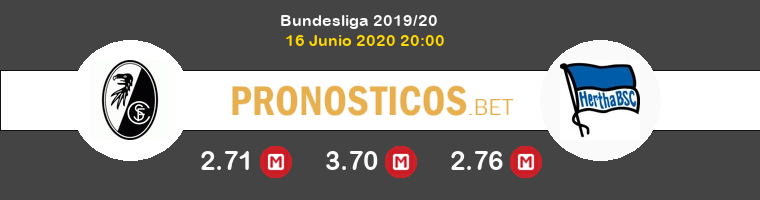 SC Freiburg Hertha Berlín Pronostico 16/06/2020 1