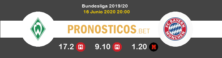 Werder Bremen Bayern Munchen Pronostico 16/06/2020 1