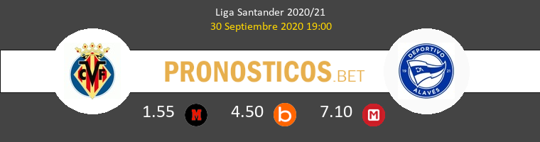 Villarreal Alavés Pronostico 30/09/2020 1