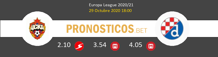 CSKA Moskva vs Dinamo Zagreb Pronostico (29 Oct 2020) 1