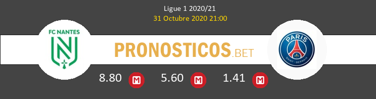 Nantes vs Paris Saint Germain Pronostico (31 Oct 2020) 1