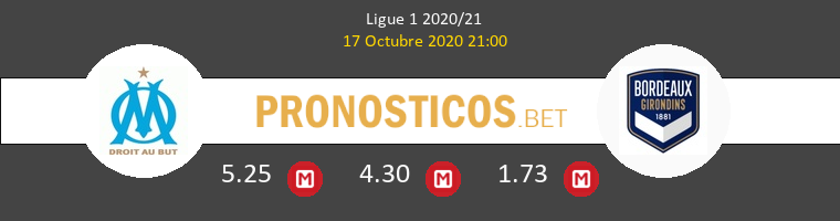 Olympique Marsella Girondins Bordeaux Pronostico 17/10/2020 1
