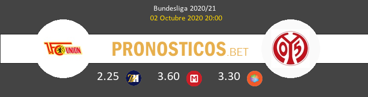 Union Berlin Mainz 05 Pronostico 02/10/2020 1