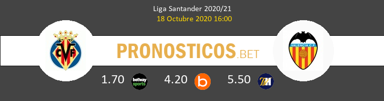 Villarreal Valencia Pronostico 18/10/2020 1
