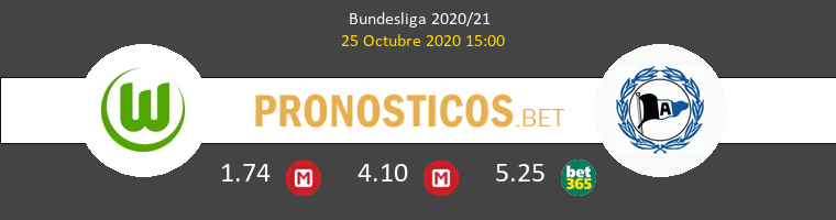 Wolfsburg Arminia Bielefeld Pronostico 25/10/2020 1