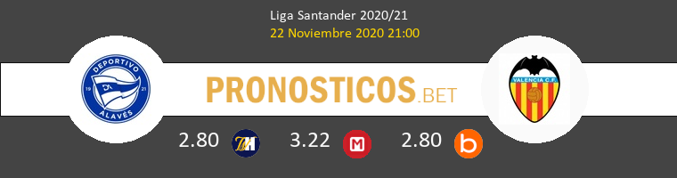 Alavés vs Valencia Pronostico (22 Nov 2020) 1