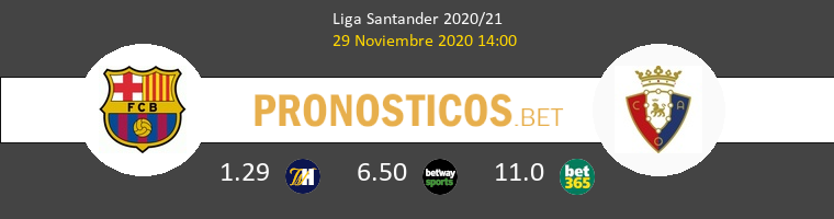 Barcelona vs Osasuna Pronostico (29 Nov 2020) 1