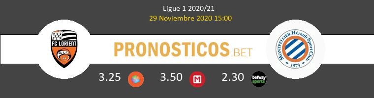 Lorient vs Montpellier Pronostico (29 Nov 2020) 1