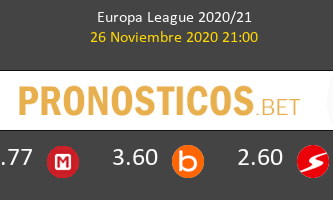 Nice vs Slavia Praha Pronostico (26 Nov 2020) 1