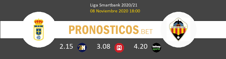 Real Oviedo vs CD Castellón Pronostico (8 Nov 2020) 1