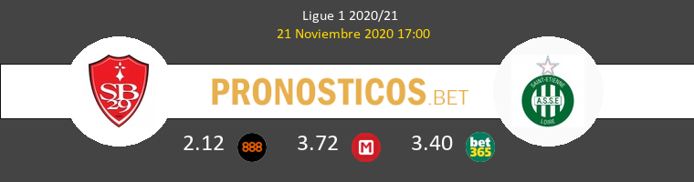 Stade Brestois vs SaintvÉtienne Pronostico (21 Nov 2020) 1