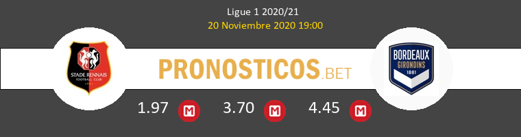 Stade Rennais vs Girondins Bordeaux Pronostico (20 Nov 2020) 1