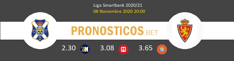 Tenerife vs Zaragoza Pronostico (8 Nov 2020) 1