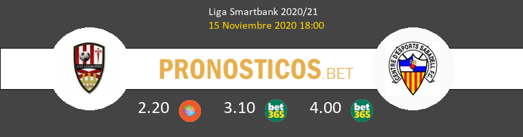 UD Logroñés vs Sabadell Pronostico (15 Nov 2020) 1
