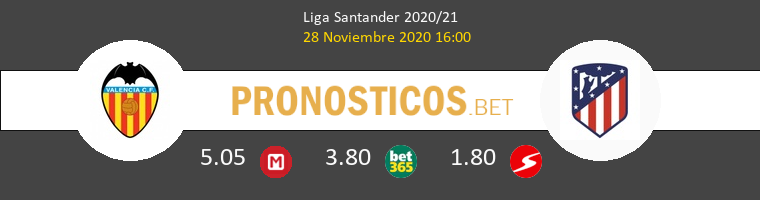 Valencia vs Atlético Pronostico (28 Nov 2020) 1