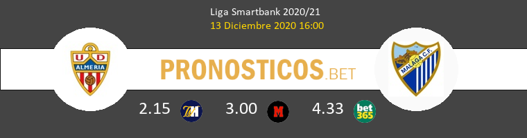 Almería vs Málaga Pronostico (13 Dic 2020) 1