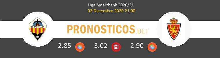 CD Castellón vs Zaragoza Pronostico (2 Dic 2020) 1