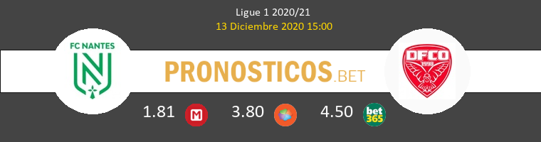 Nantes vs Dijon FCO Pronostico (13 Dic 2020) 1