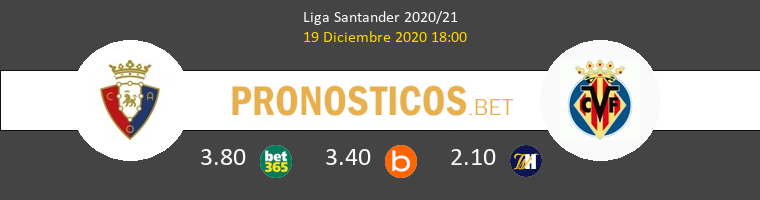Osasuna vs Villarreal Pronostico (19 Dic 2020) 1