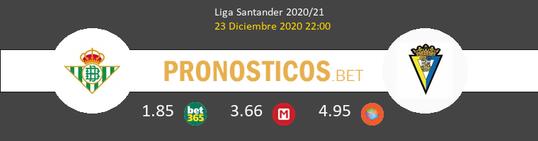 Real Betis vs Cádiz Pronostico (23 Dic 2020) 1