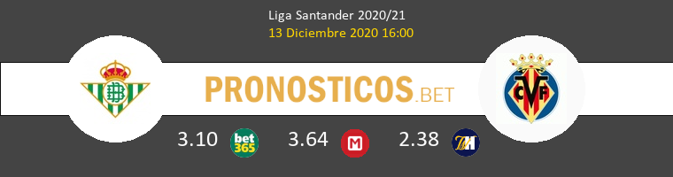 Real Betis vs Villarreal Pronostico (13 Dic 2020) 1