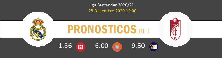 Real Madrid vs Granada Pronostico (23 Dic 2020) 1