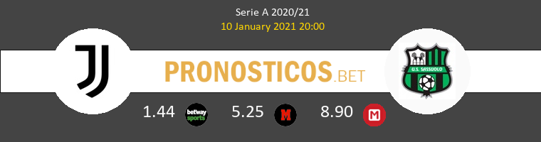 Juventus vs Sassuolo Pronostico (10 Ene 2021) 1