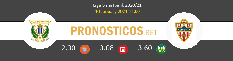 Leganés vs Almería Pronostico (10 Ene 2021) 1