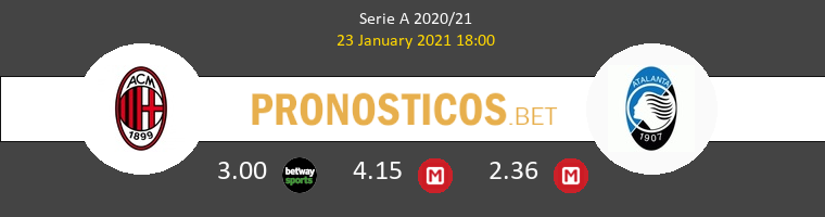 Milan vs Atalanta Pronostico (23 Ene 2021) 1