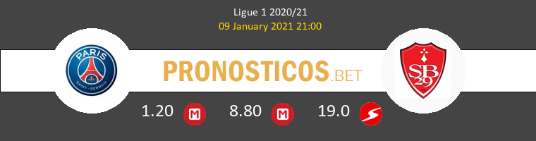 PSG vs Stade Brestois Pronostico (9 Ene 2021) 1