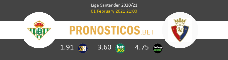 Real Betis vs Osasuna Pronostico (1 Feb 2021) 1