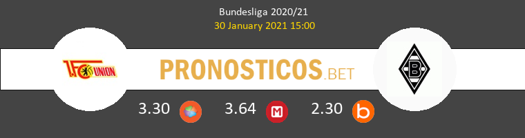 Union Berlin vs B. Mönchengladbach Pronostico (30 Ene 2021) 1