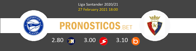 Alavés vs Osasuna Pronostico (27 Feb 2021) 1