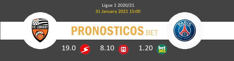 Lorient vs PSG Pronostico (31 Ene 2021) 1