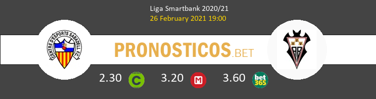Sabadell vs Albacete Pronostico (26 Feb 2021) 1