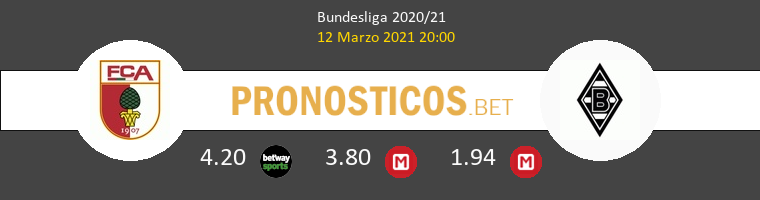 FC Augsburgo vs B. Mönchengladbach Pronostico (12 Mar 2021) 1