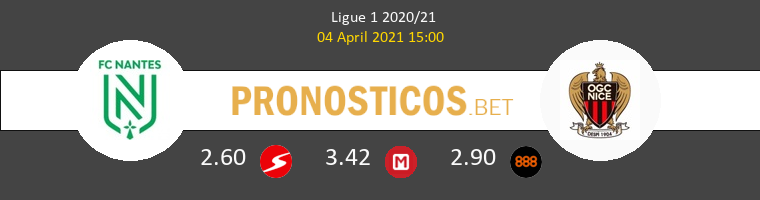 Nantes vs Niza Pronostico (4 Abr 2021) 1