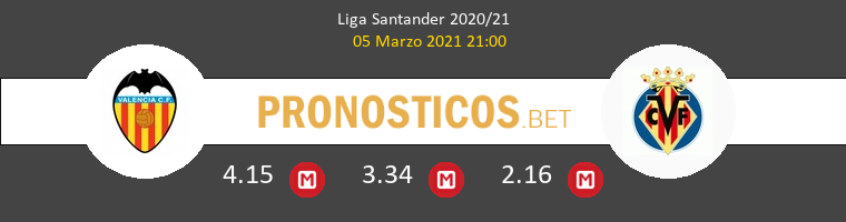 Valencia vs Villarreal Pronostico (5 Mar 2021) 1