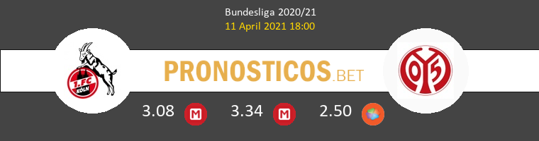 Colonia vs Mainz 05 Pronostico (11 Abr 2021) 1