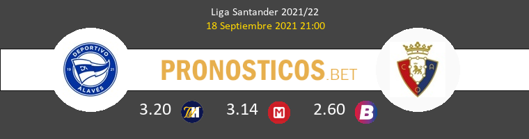 Alavés vs Osasuna Pronostico (18 Sep 2021) 1