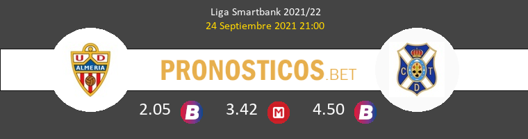 Almería vs Tenerife Pronostico (24 Sep 2021) 1