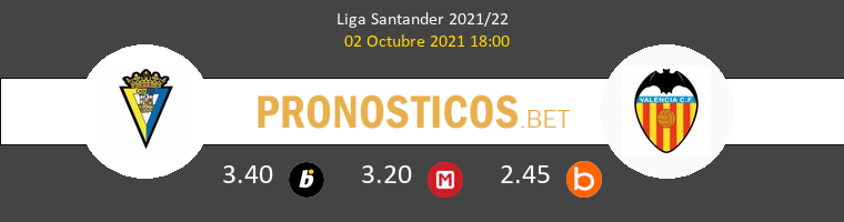 Cádiz vs Valencia Pronostico (2 Oct 2021) 1