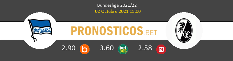 Hertha Berlín vs SC Freiburg Pronostico (2 Oct 2021) 1