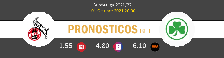 Colonia vs Greuther Fürth Pronostico (1 Oct 2021) 1