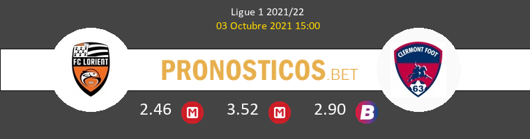 Lorient vs Clermont Pronostico (3 Oct 2021) 1