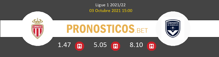 Monaco vs Girondins Bordeaux Pronostico (3 Oct 2021) 1