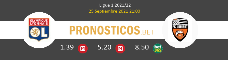 Lyon vs Lorient Pronostico (25 Sep 2021) 1