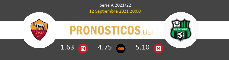 Roma vs Sassuolo Pronostico (12 Sep 2021) 1